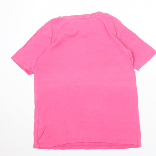 JD Williams Womens Pink 100% Cotton Basic T-Shirt Size 12 Round Neck