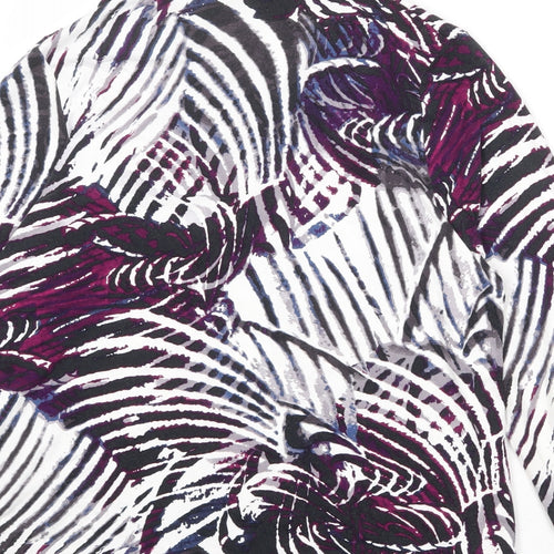 Lebek Womens Multicoloured Geometric Viscose Basic Button-Up Size 20 Collared