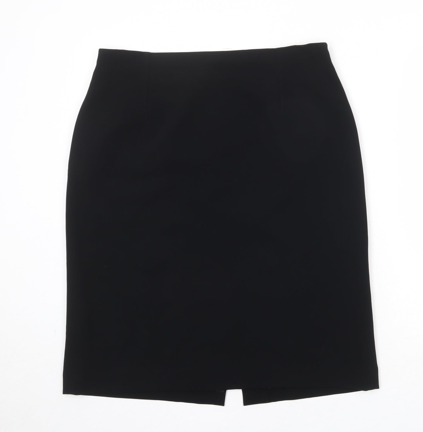 Louben Womens Black Polyester A-Line Skirt Size 35 in Zip