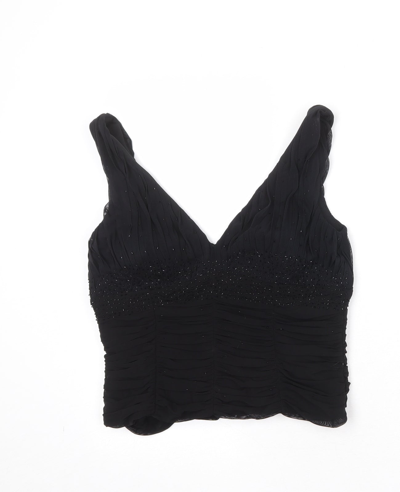 Joseph Ribkoff Womens Black Polyester Basic Tank Size 14 V-Neck