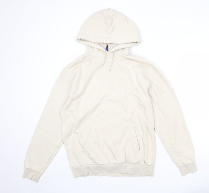 Divided by H&M Womens Beige Cotton Pullover Hoodie Size M Pullover