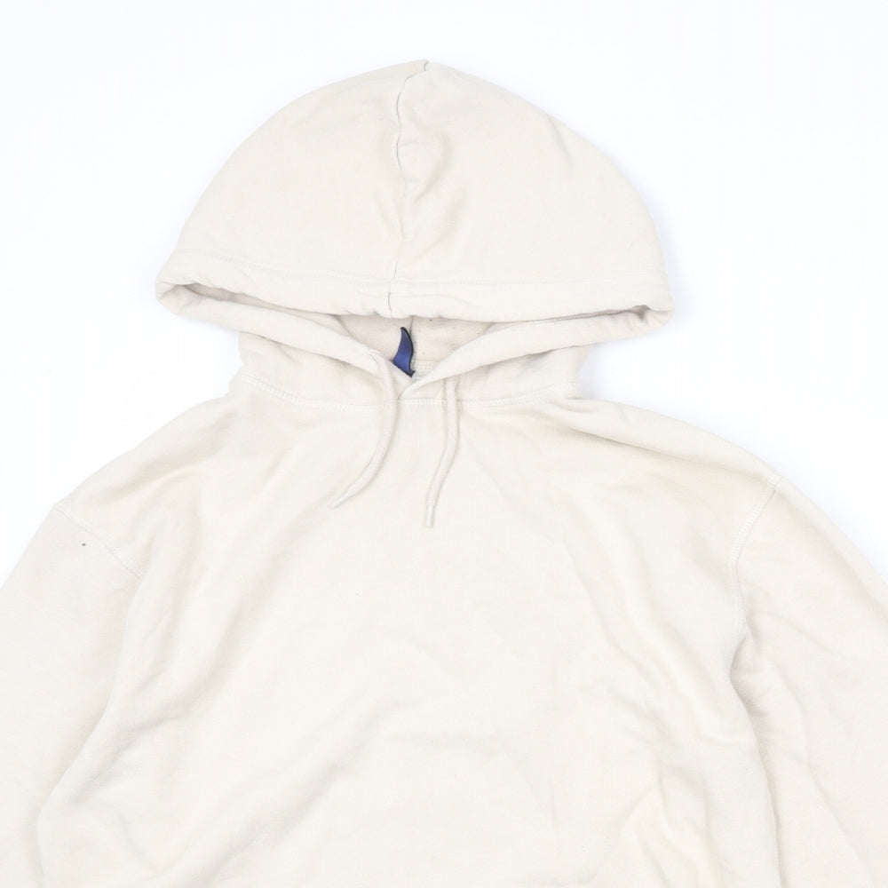 Divided by H&M Womens Beige Cotton Pullover Hoodie Size M Pullover