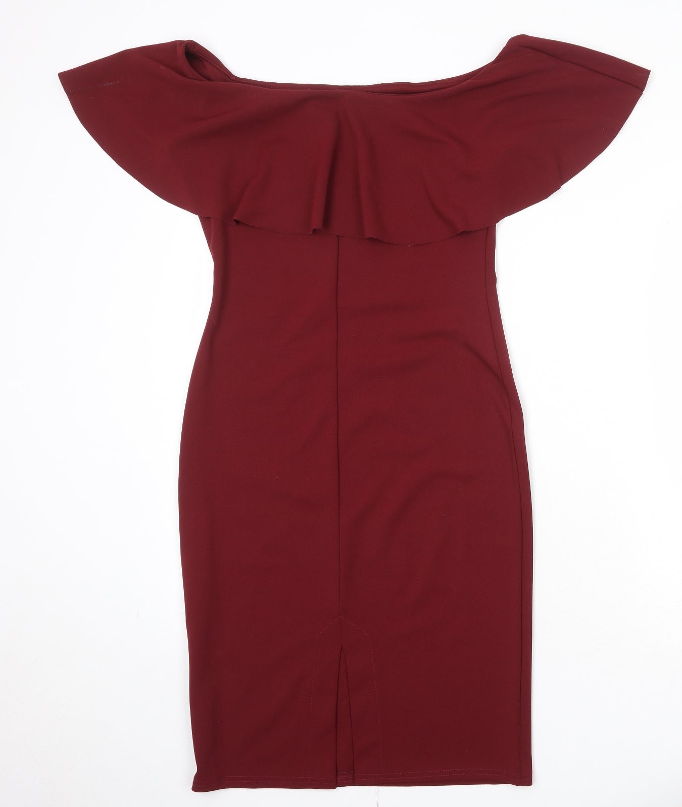 Izabel Womens Red Polyester Bodycon Size 12 Off the Shoulder Pullover