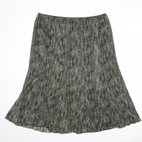 Ann Harvey Womens Multicoloured Geometric Polyester Swing Skirt Size 14