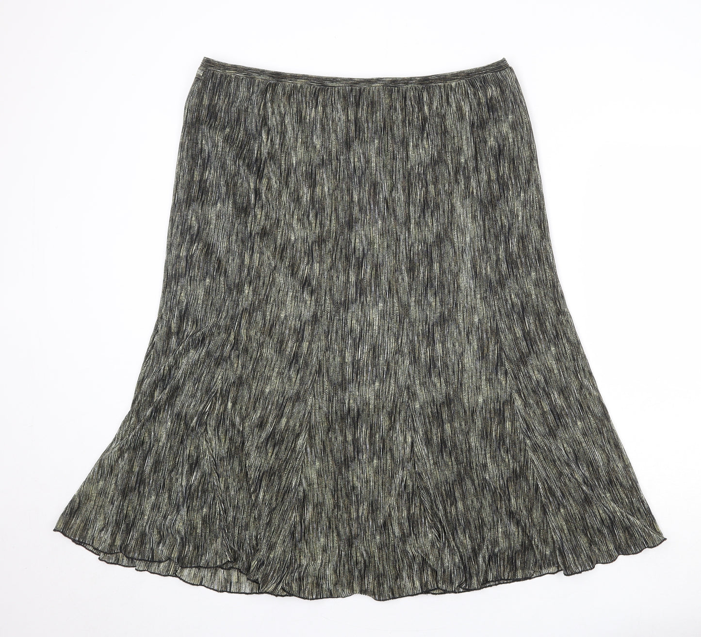 Ann Harvey Womens Multicoloured Geometric Polyester Swing Skirt Size 14