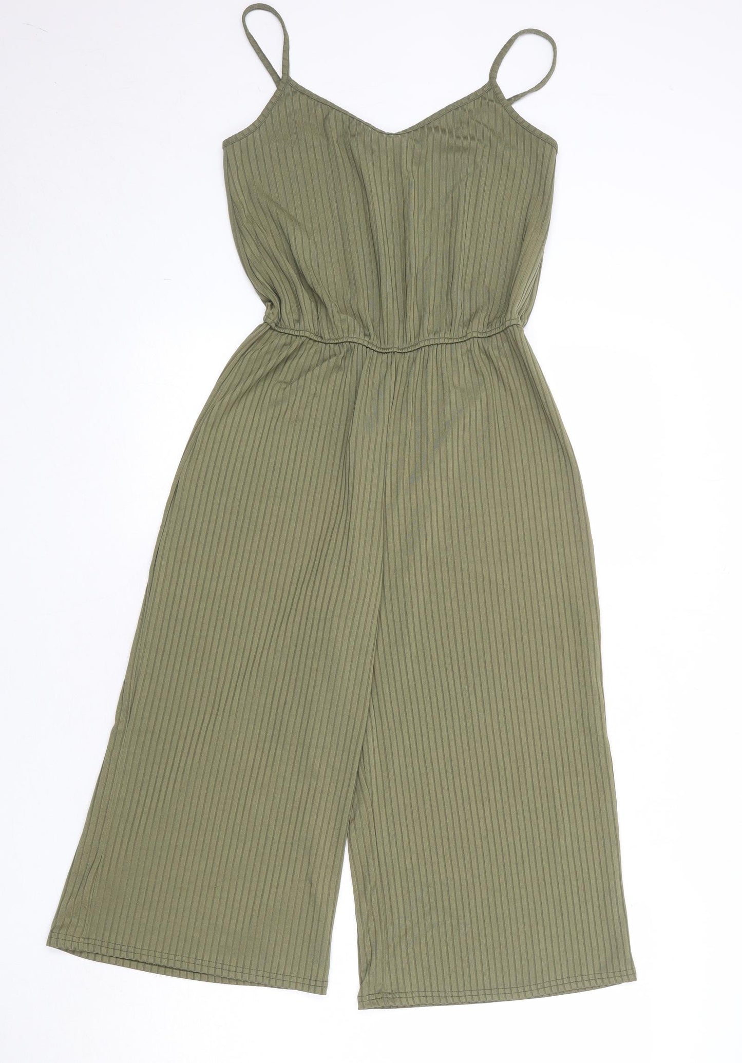New Look Girls Green Polyester Jumpsuit One-Piece Size 14-15 Years Pullover - Ribbed
