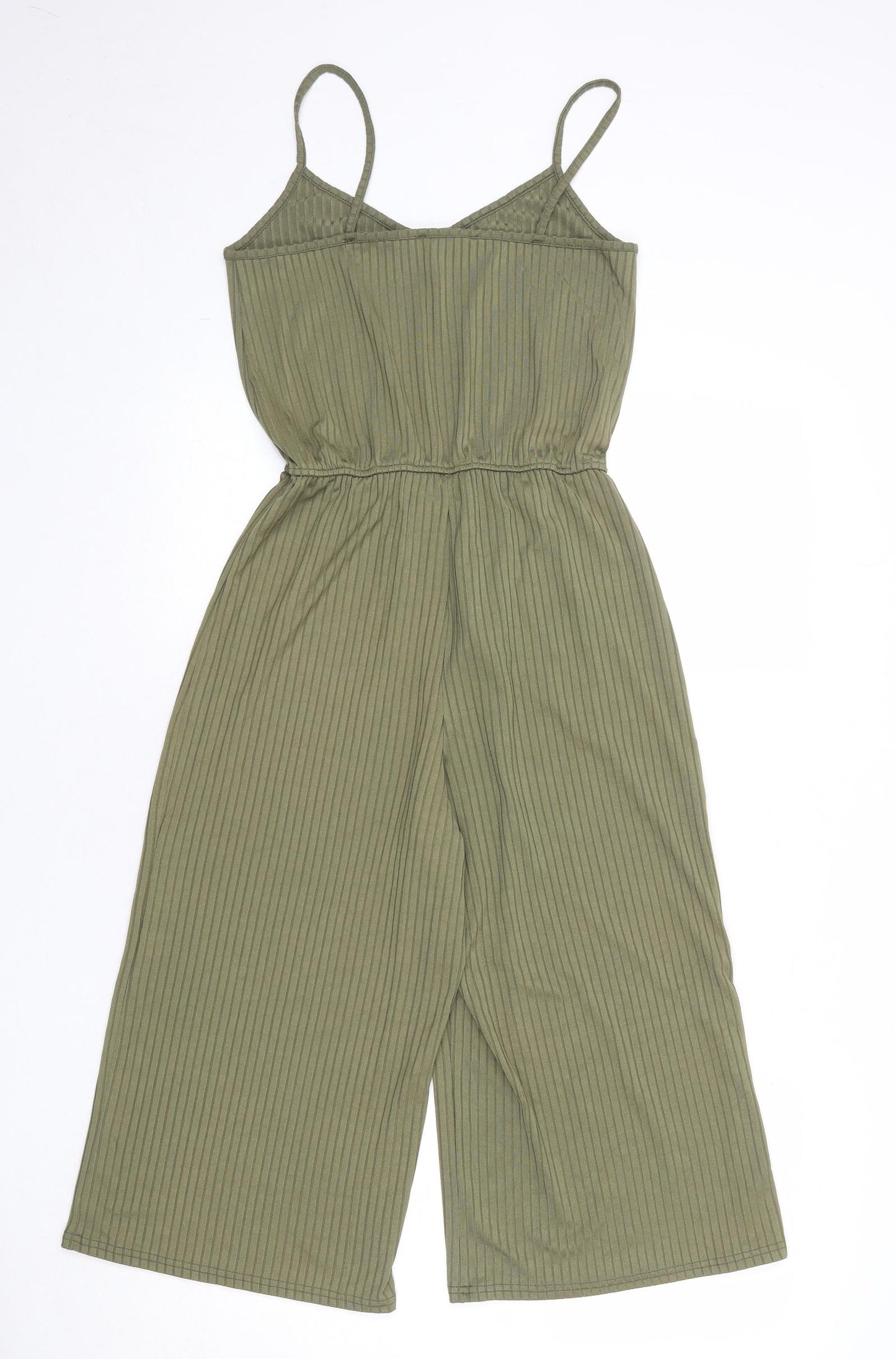 New Look Girls Green Polyester Jumpsuit One-Piece Size 14-15 Years Pullover - Ribbed