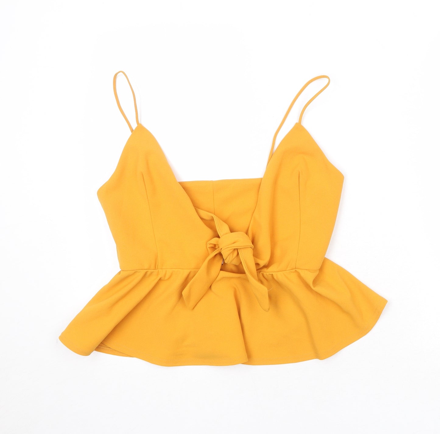 Koco&K Womens Orange Polyester Cropped Tank Size 12 V-Neck