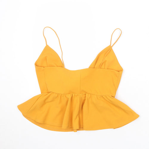Koco&K Womens Orange Polyester Cropped Tank Size 12 V-Neck