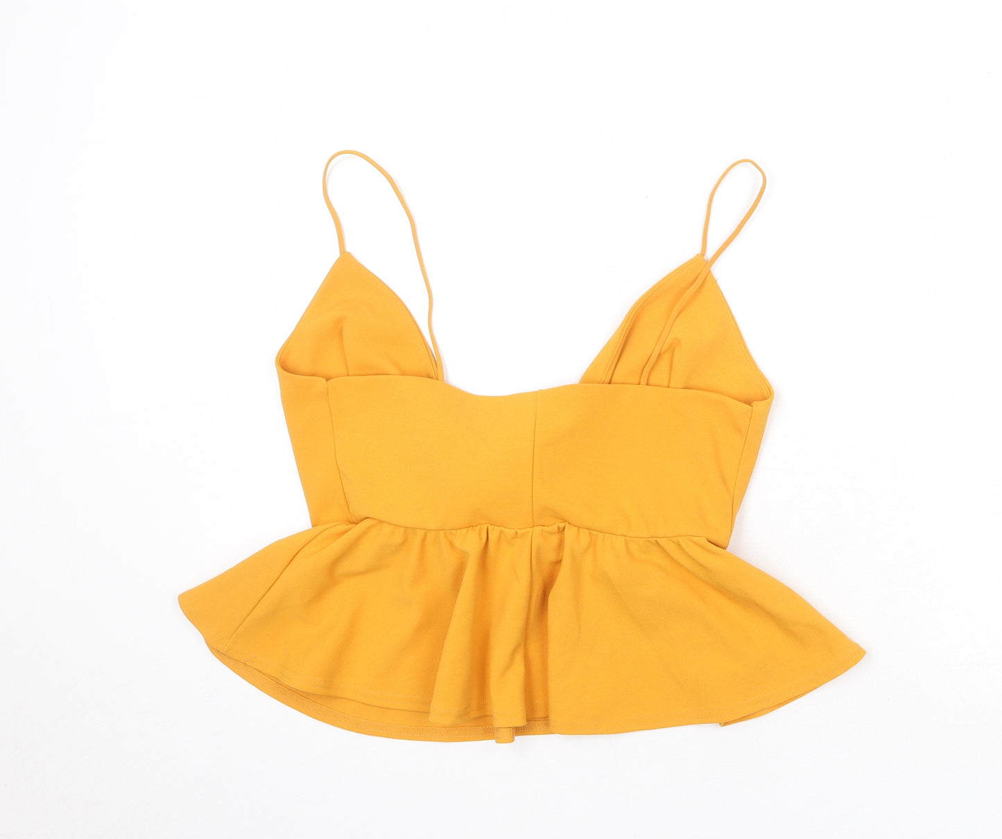 Koco&K Womens Orange Polyester Cropped Tank Size 12 V-Neck