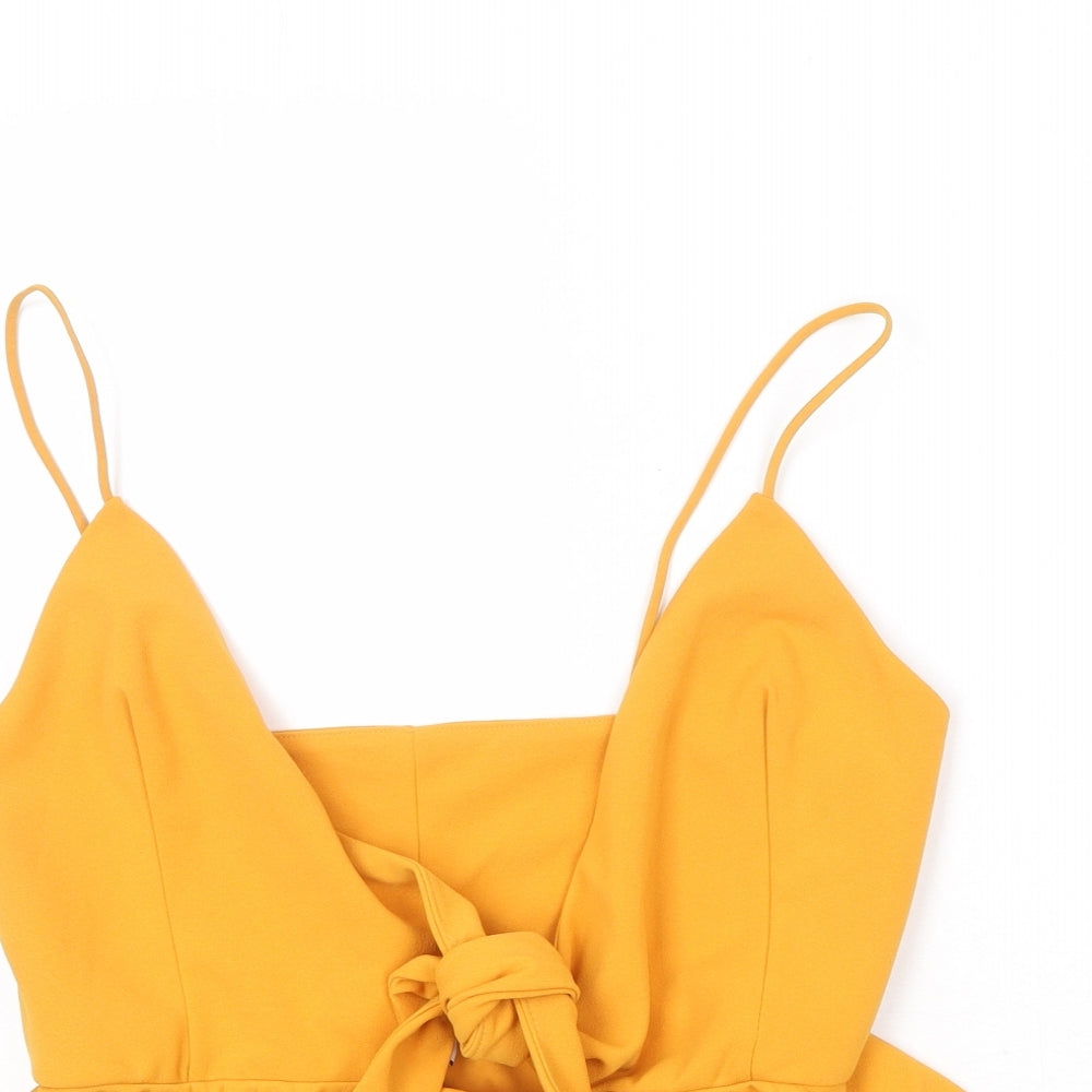 Koco&K Womens Orange Polyester Cropped Tank Size 12 V-Neck