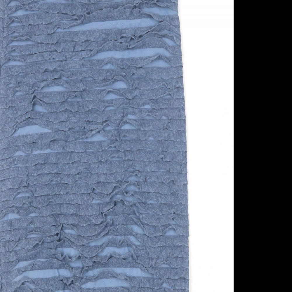 A Postcard From Brighton Womens Blue Viscose A-Line Skirt Size S