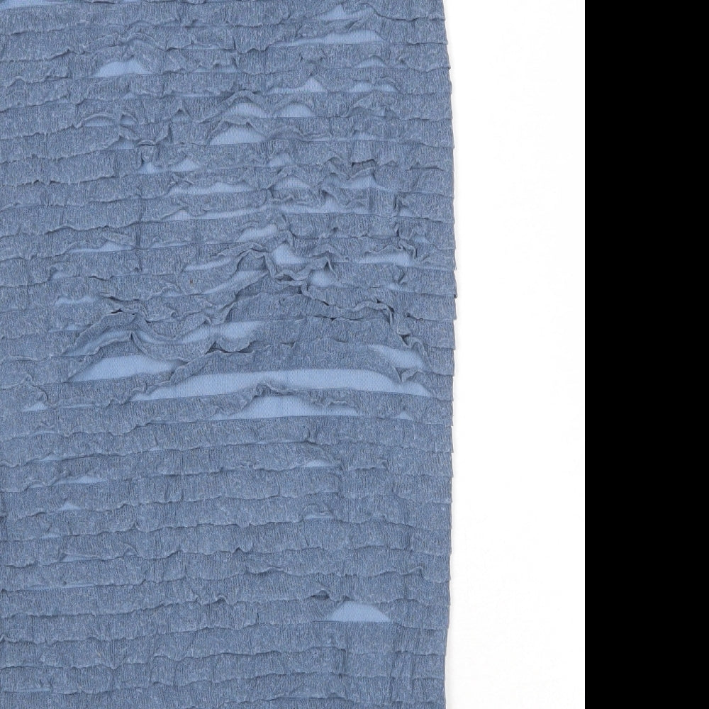 A Postcard From Brighton Womens Blue Viscose A-Line Skirt Size S