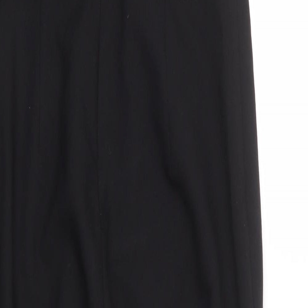 Miss Selfridge Womens Black Polyester Jumpsuit One-Piece Size 6 Zip
