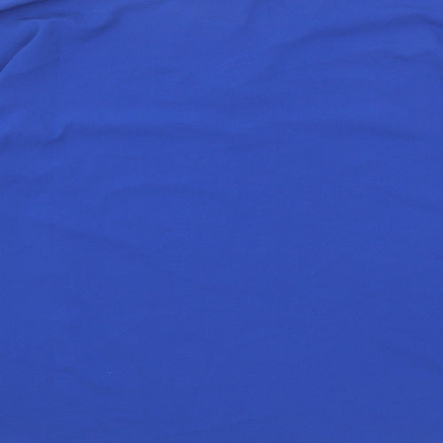 Rage Womens Blue Polyester Basic Blouse Size 8 V-Neck