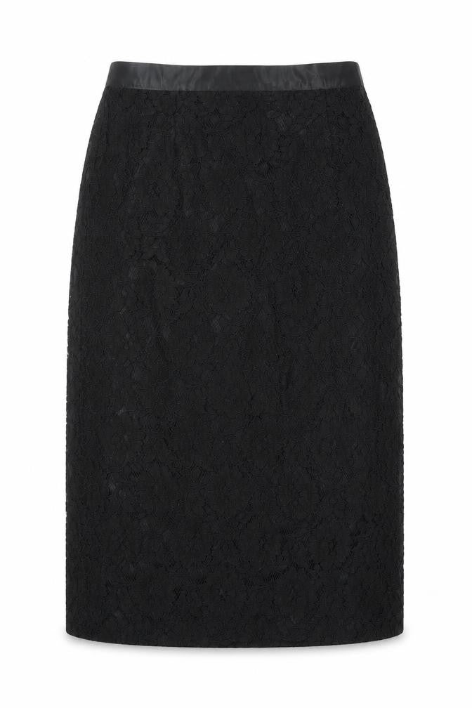 Entente Womens Black Geometric Viscose A-Line Skirt Size 12 Zip