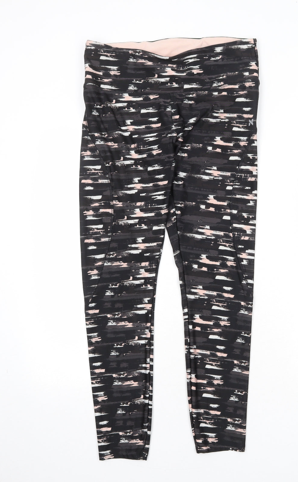 NEXT Womens Multicoloured Geometric Polyester Compression Leggings Size 14 Regular Pullover