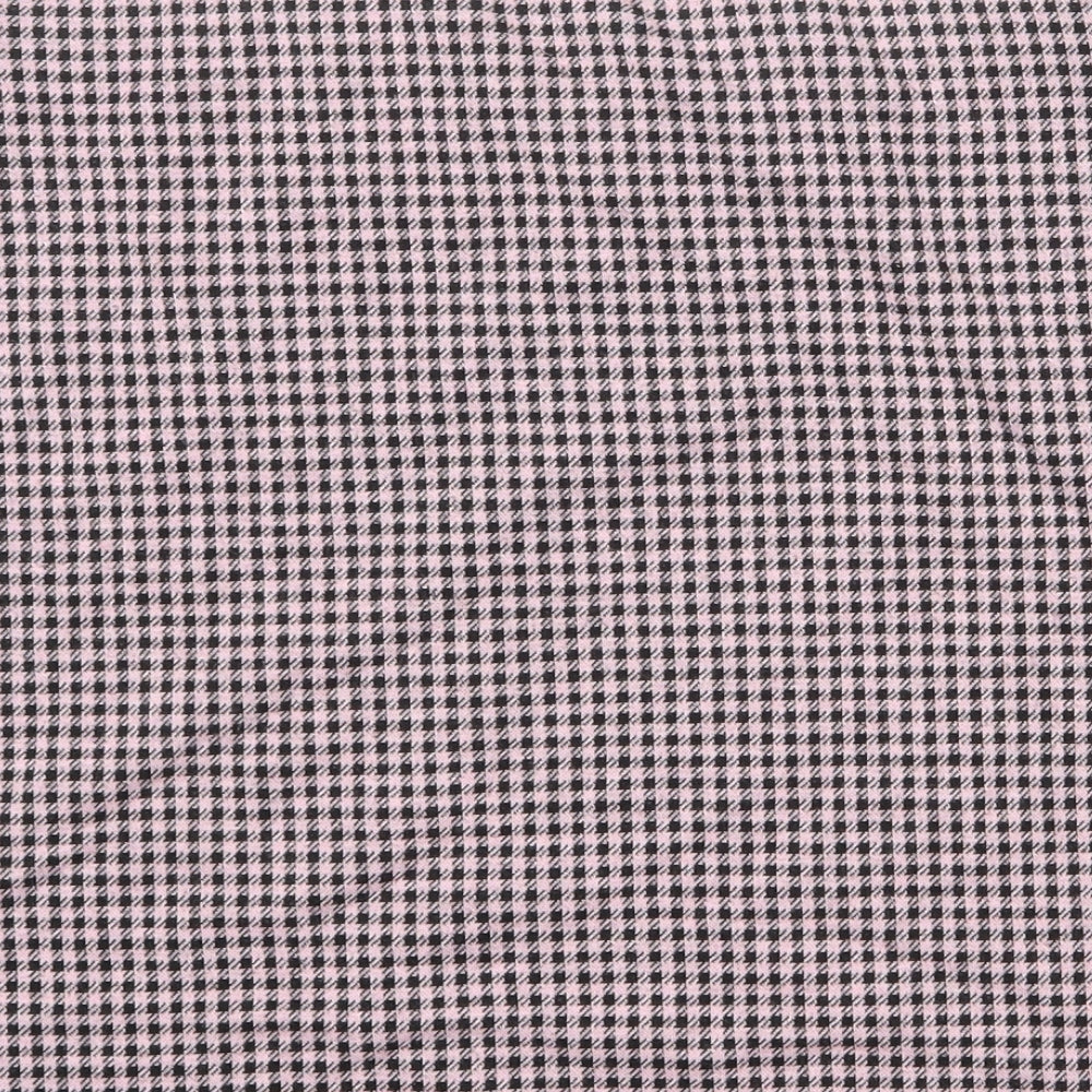 New Look Womens Pink Check Polyester A-Line Skirt Size 18