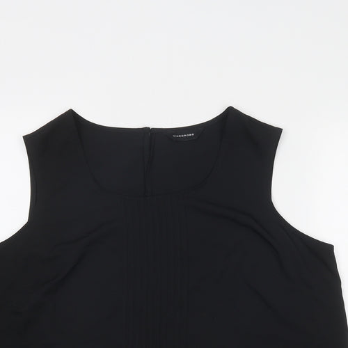 Wardrobe Womens Black Polyester Basic Tank Size 16 Round Neck