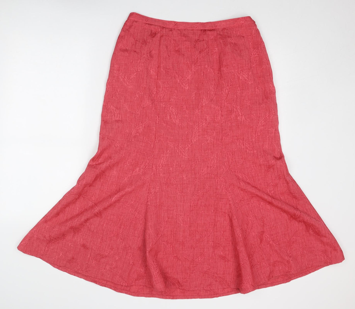 Eastex Womens Pink Polyester Swing Skirt Size 14 Zip