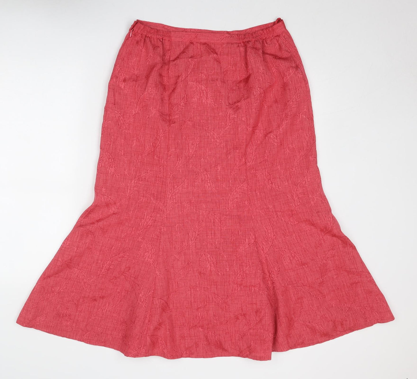 Eastex Womens Pink Polyester Swing Skirt Size 14 Zip