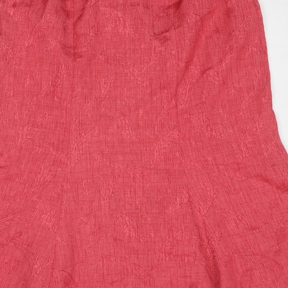 Eastex Womens Pink Polyester Swing Skirt Size 14 Zip