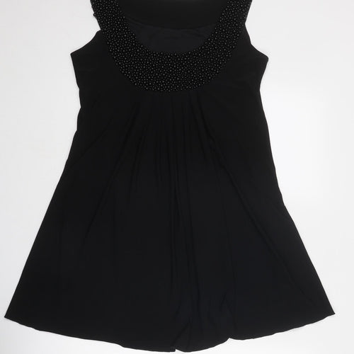 Butler & Wilson Womens Black Polyester Trapeze & Swing Size M Round Neck Pullover