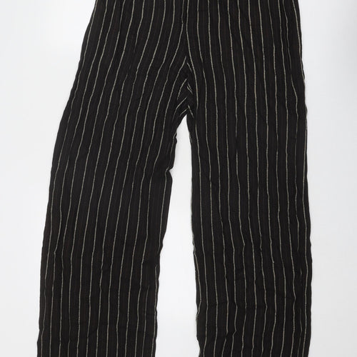 Rosie's Womens Brown Striped Polyester Dress Pants Trousers Size 14 Regular Zip