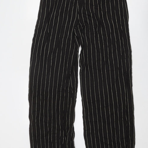 Rosie's Womens Brown Striped Polyester Dress Pants Trousers Size 14 Regular Zip