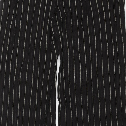 Rosie's Womens Brown Striped Polyester Dress Pants Trousers Size 14 Regular Zip