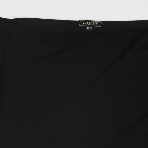 Lipsy Womens Black Boat Neck Polyester Pullover Jumper Size 12