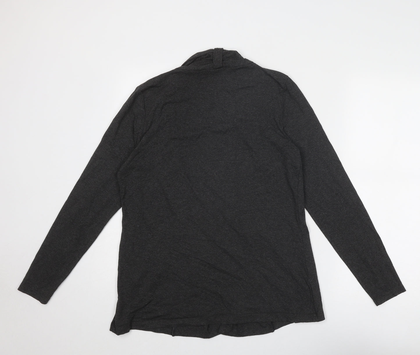 Golléhaug Womens Grey Geometric Viscose Basic Blouse Size 12 Round Neck - Twin Set