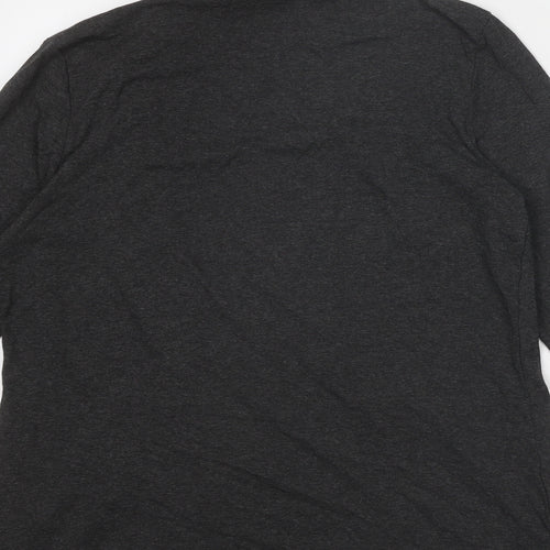 Golléhaug Womens Grey Geometric Viscose Basic Blouse Size 12 Round Neck - Twin Set