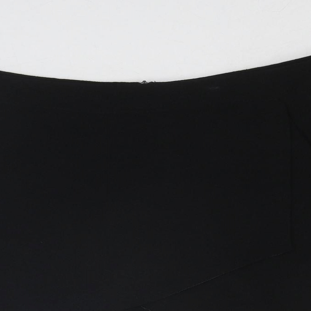 Brave Soul Womens Black Polyester Skort Size XS Zip