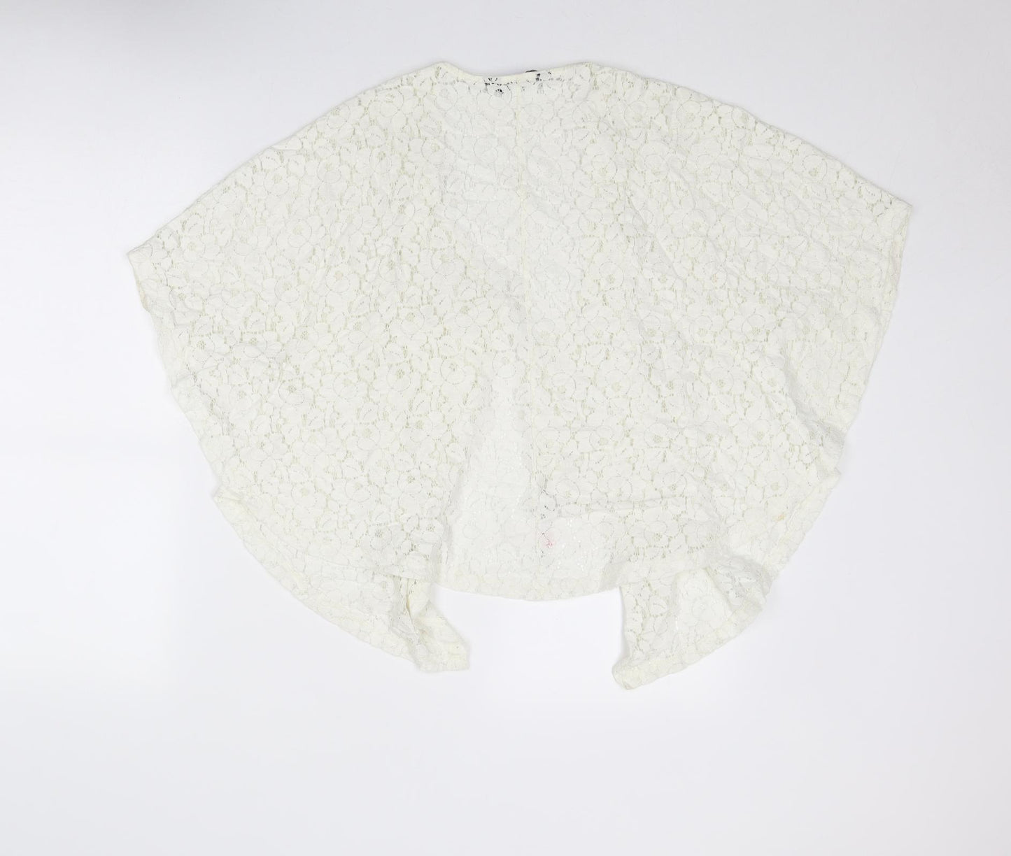Dorothy Perkins Womens Ivory Cotton Kimono Blouse Size M V-Neck