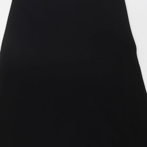 Marks and Spencer Womens Black Polyester Swing Skirt Size 10