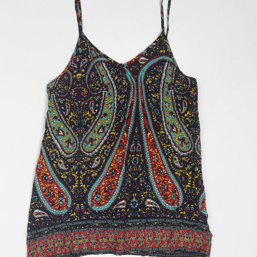 Hearts & bows Womens Multicoloured Geometric Polyester Basic Tank Size 6 V-Neck