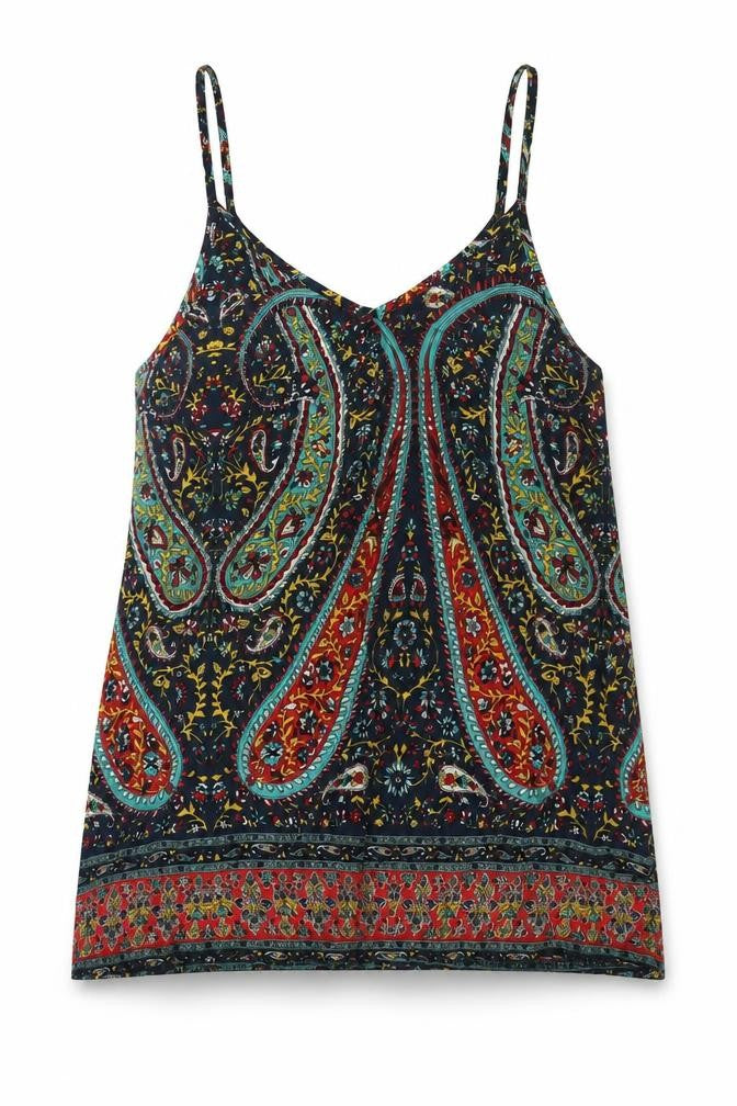 Hearts & bows Womens Multicoloured Geometric Polyester Basic Tank Size 6 V-Neck