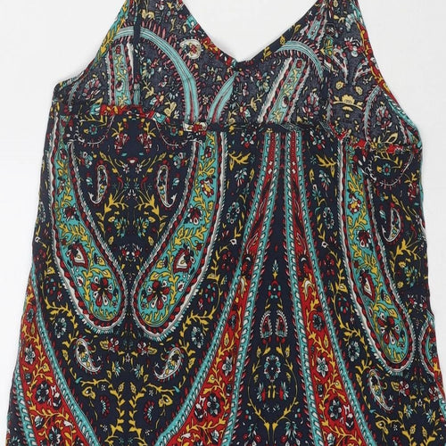Hearts & bows Womens Multicoloured Geometric Polyester Basic Tank Size 6 V-Neck