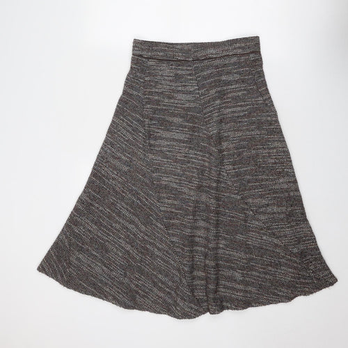 Marks and Spencer Womens Brown Polyester Swing Skirt Size 10