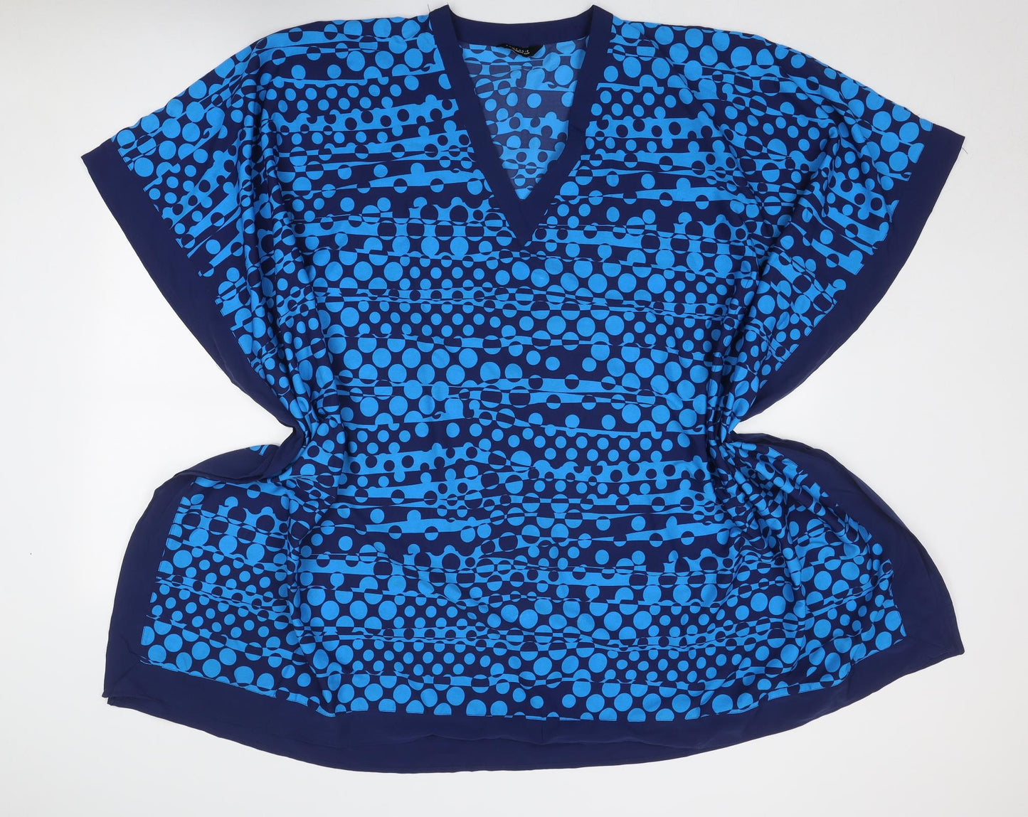 Fantasie Womens Blue Geometric Polyester Cover Up Size S