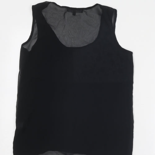 Limited Collection Womens Black Polyester Basic Tank Size 10 Round Neck