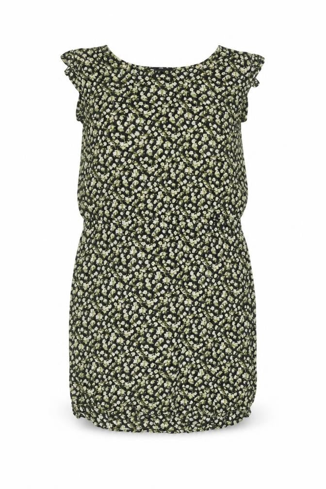 Front view of H&M women’s multicoloured floral viscose a-line, size UK 12, round neck pullover