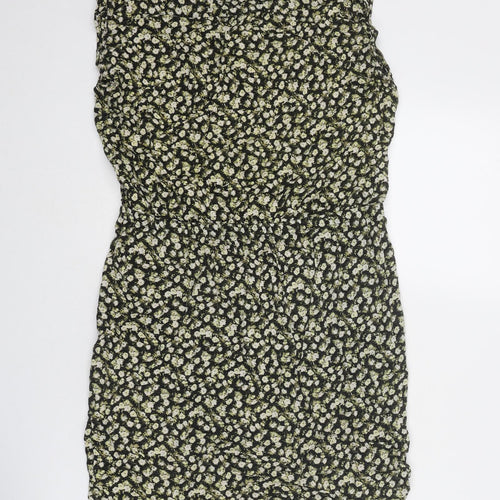 H&M Womens Multicoloured Floral Viscose A-Line Size 12 Round Neck Pullover