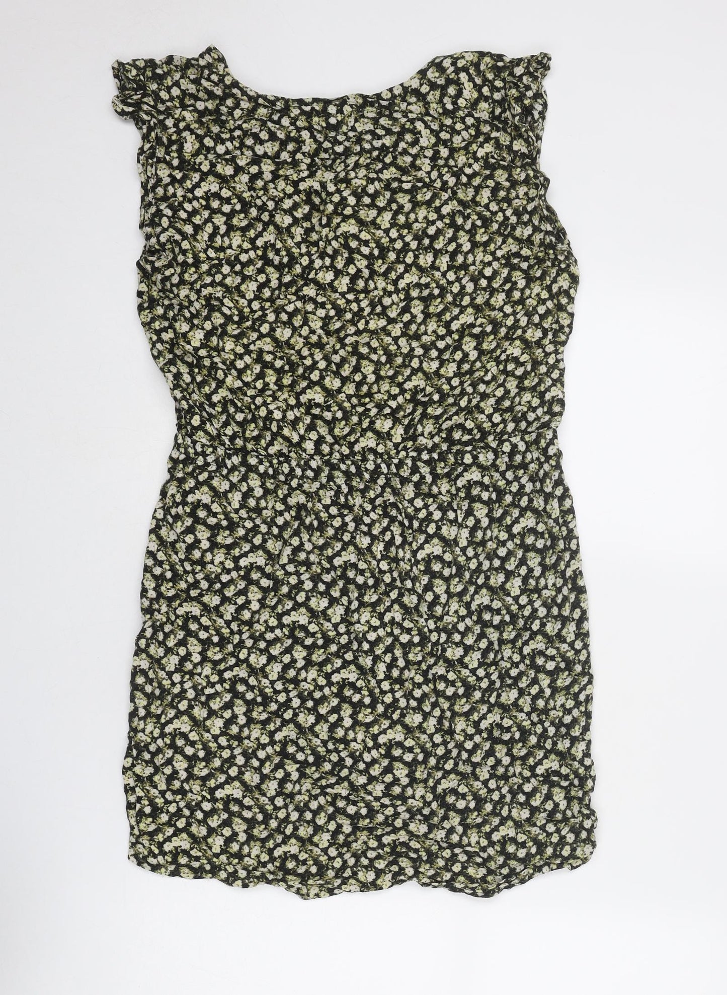 H&M Womens Multicoloured Floral Viscose A-Line Size 12 Round Neck Pullover