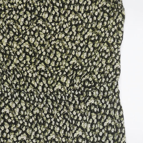 H&M Womens Multicoloured Floral Viscose A-Line Size 12 Round Neck Pullover