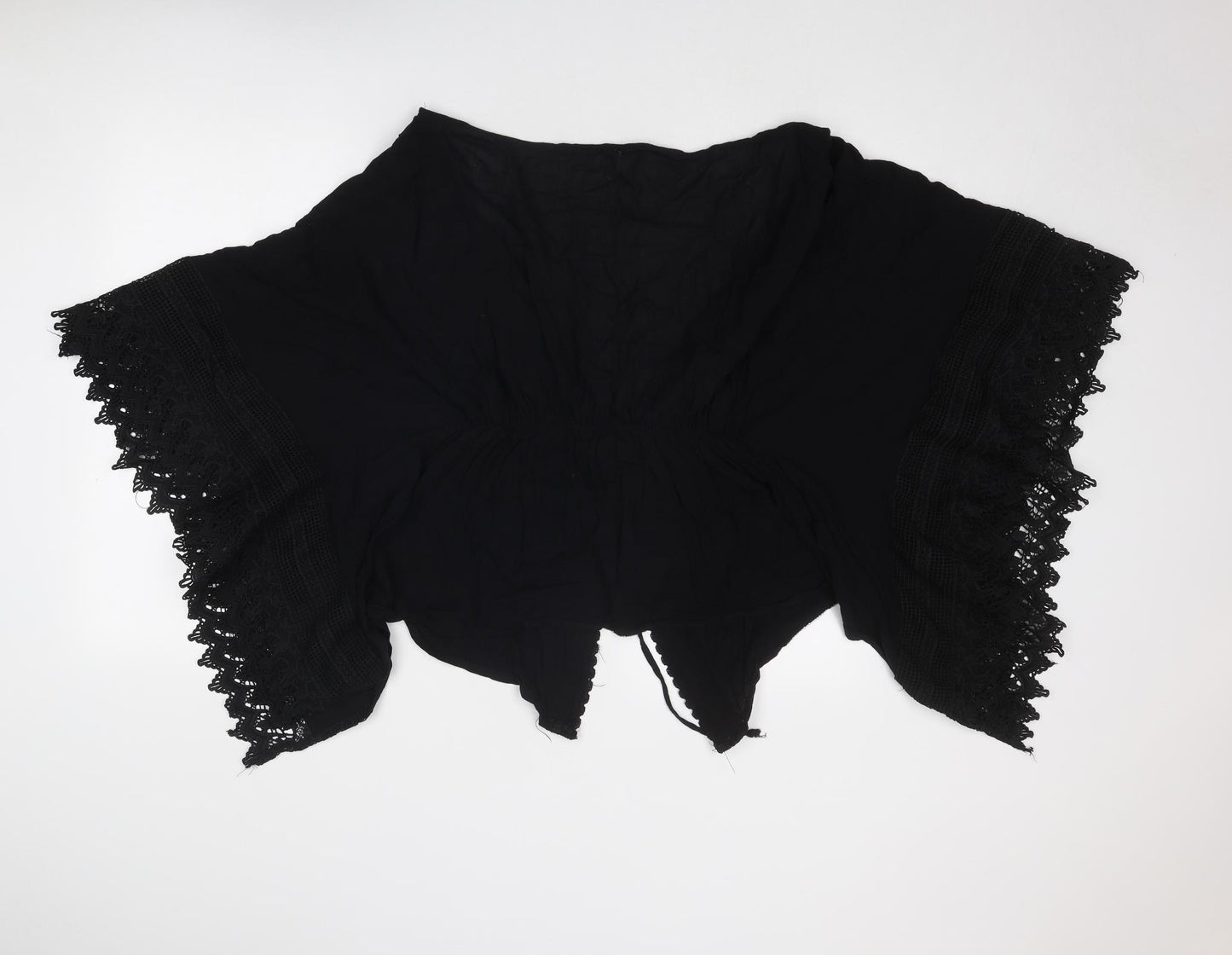 Blue Vanilla Womens Black Polyester Cover Up One Size