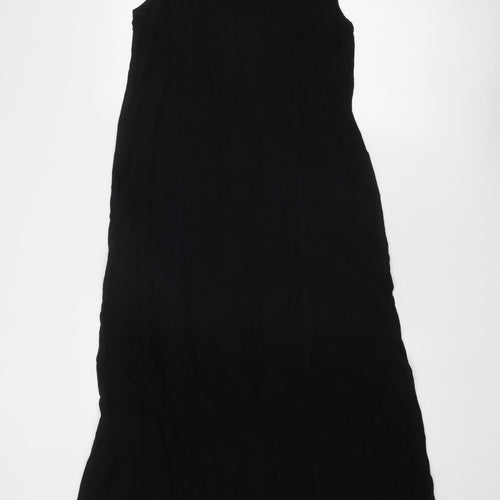 EAST Womens Black Viscose Maxi Size 14 Round Neck Pullover