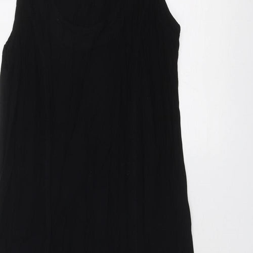 EAST Womens Black Viscose Maxi Size 14 Round Neck Pullover