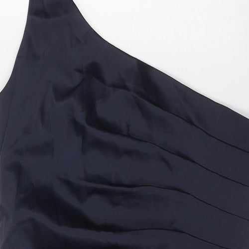 Rise Womens Blue Polyester A-Line Size 16 One Shoulder Zip